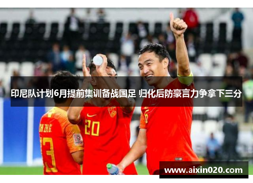 印尼队计划6月提前集训备战国足 归化后防豪言力争拿下三分
